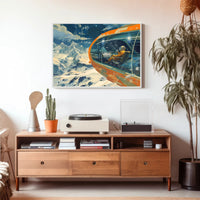 Futuristic Spacecraft Adventure Scenic Futuristic Sci-Fi Poster PosterGoat