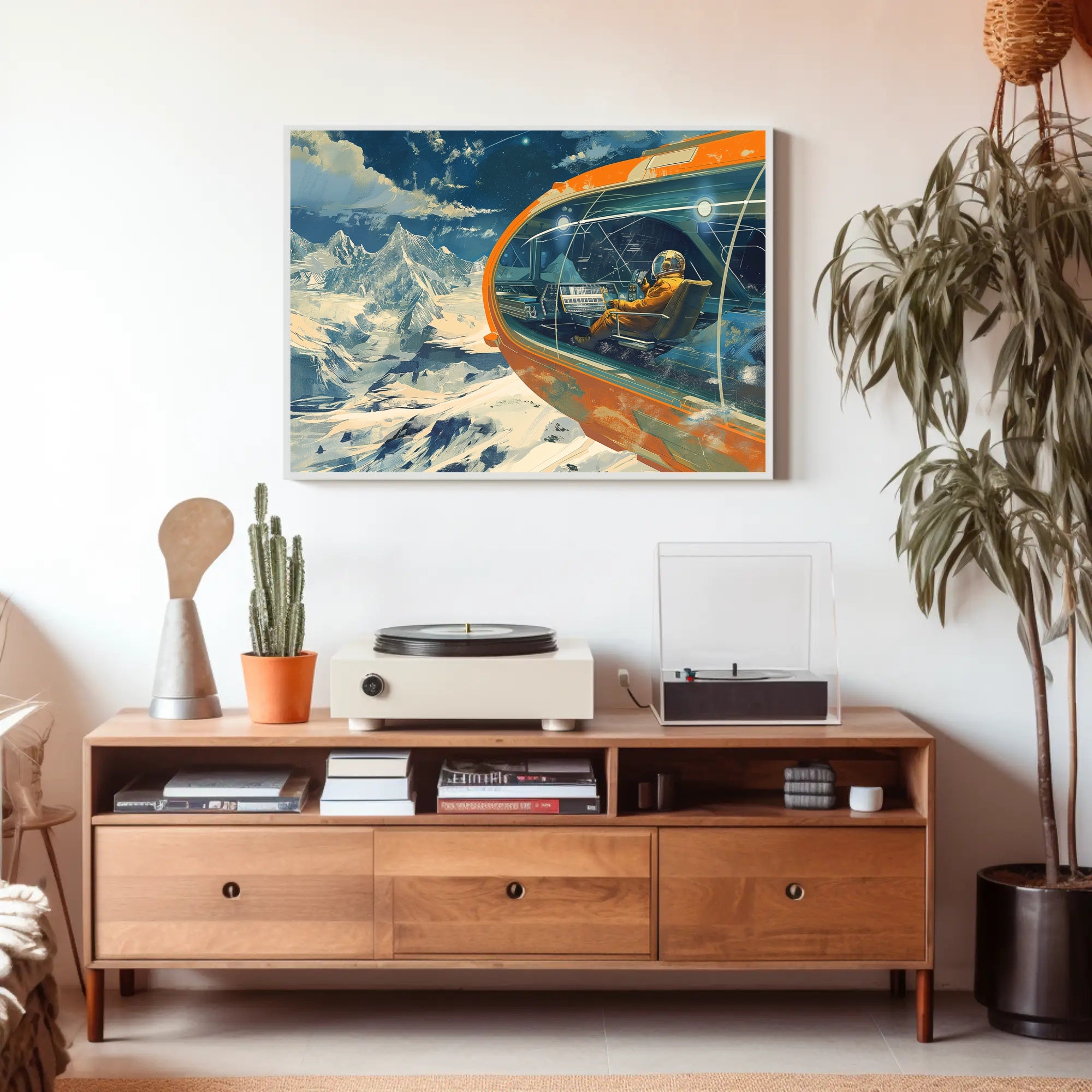 Futuristic Spacecraft Adventure Scenic Futuristic Sci-Fi Poster PosterGoat