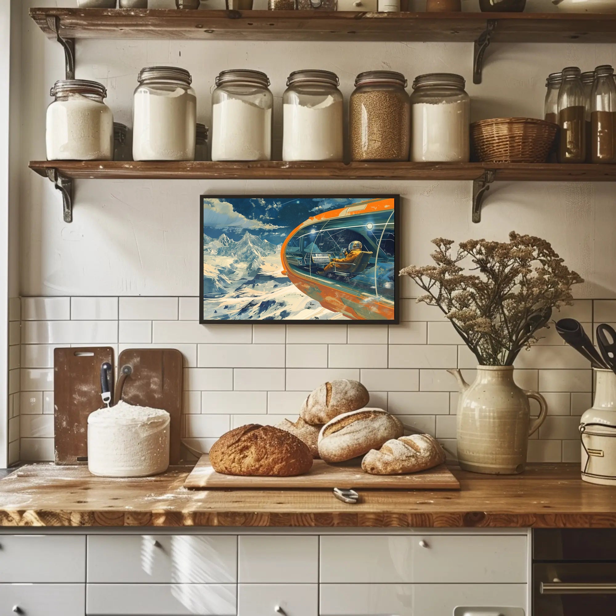 Futuristic Spacecraft Adventure Scenic Futuristic Sci-Fi Poster PosterGoat