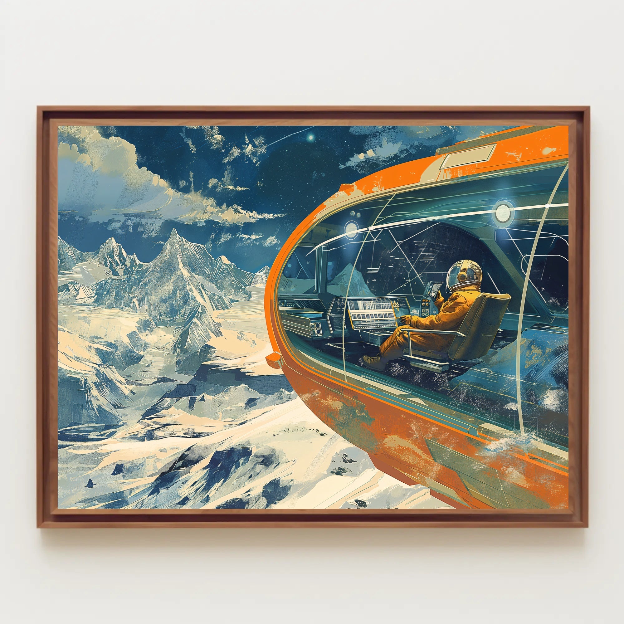 Futuristic Spacecraft Adventure Scenic Futuristic Sci-Fi Poster PosterGoat