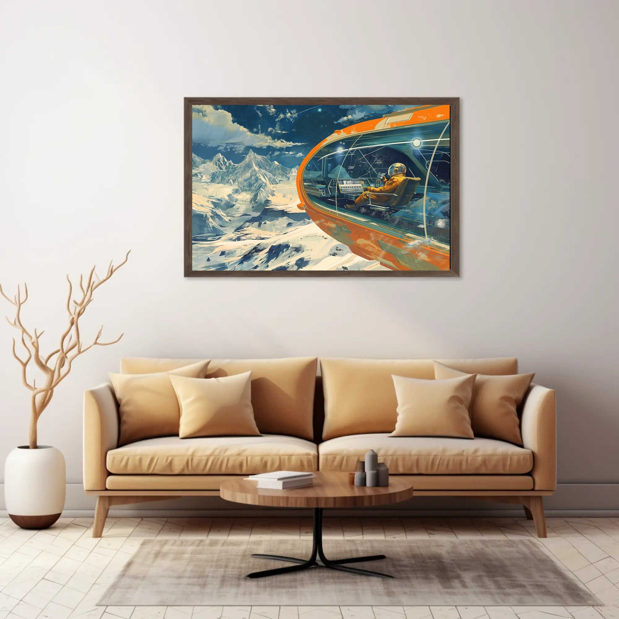 Futuristic Spacecraft Adventure Scenic Futuristic Sci-Fi Poster PosterGoat