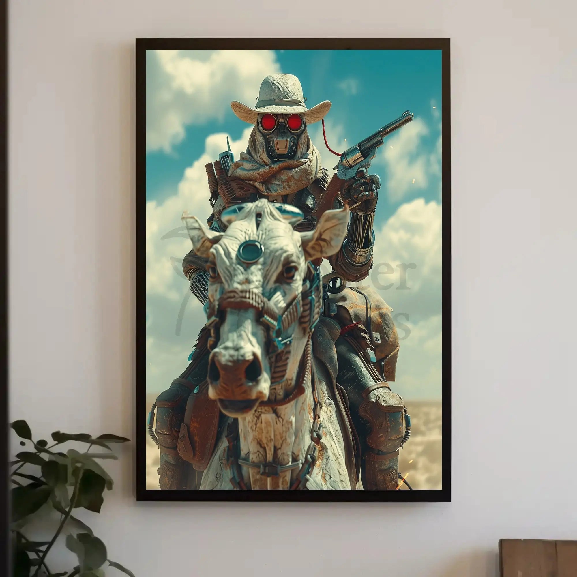 Futuristic Steampunk Cowboy Adventure Futuristic Sci-Fi Poster PosterGoat