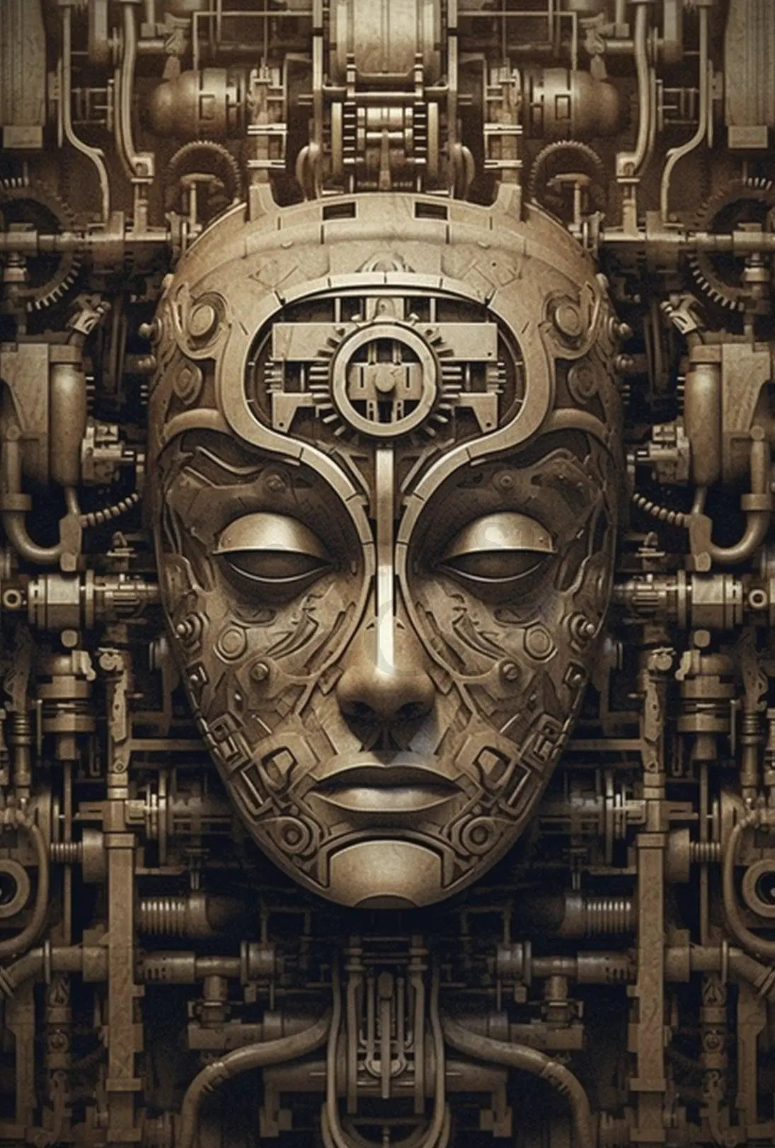 Futuristic Steampunk Fusion Futuristic Sci-Fi Poster PosterGoat