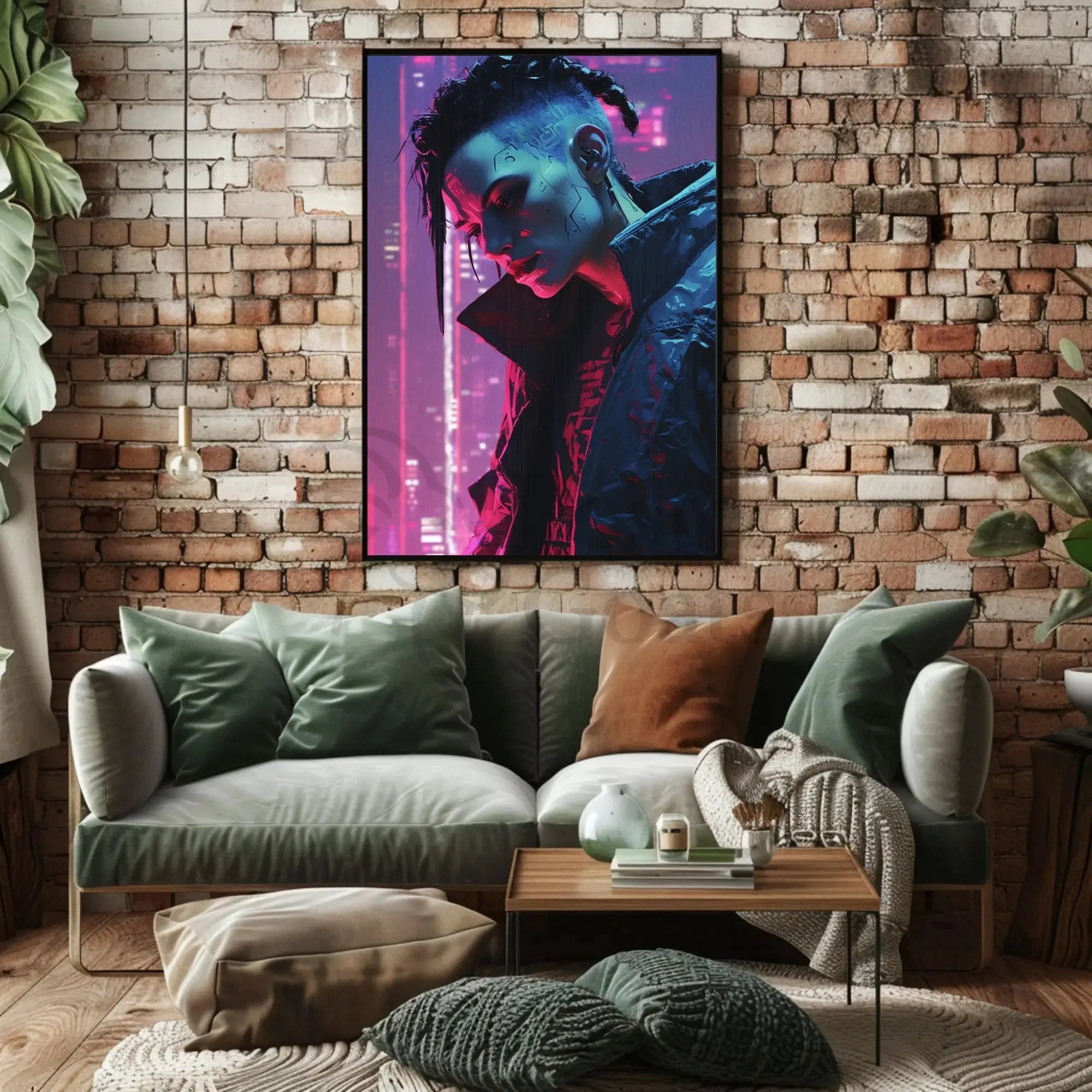 Futuristic Urban Cyberpunk Character Art Futuristic Sci-Fi Poster PosterGoat