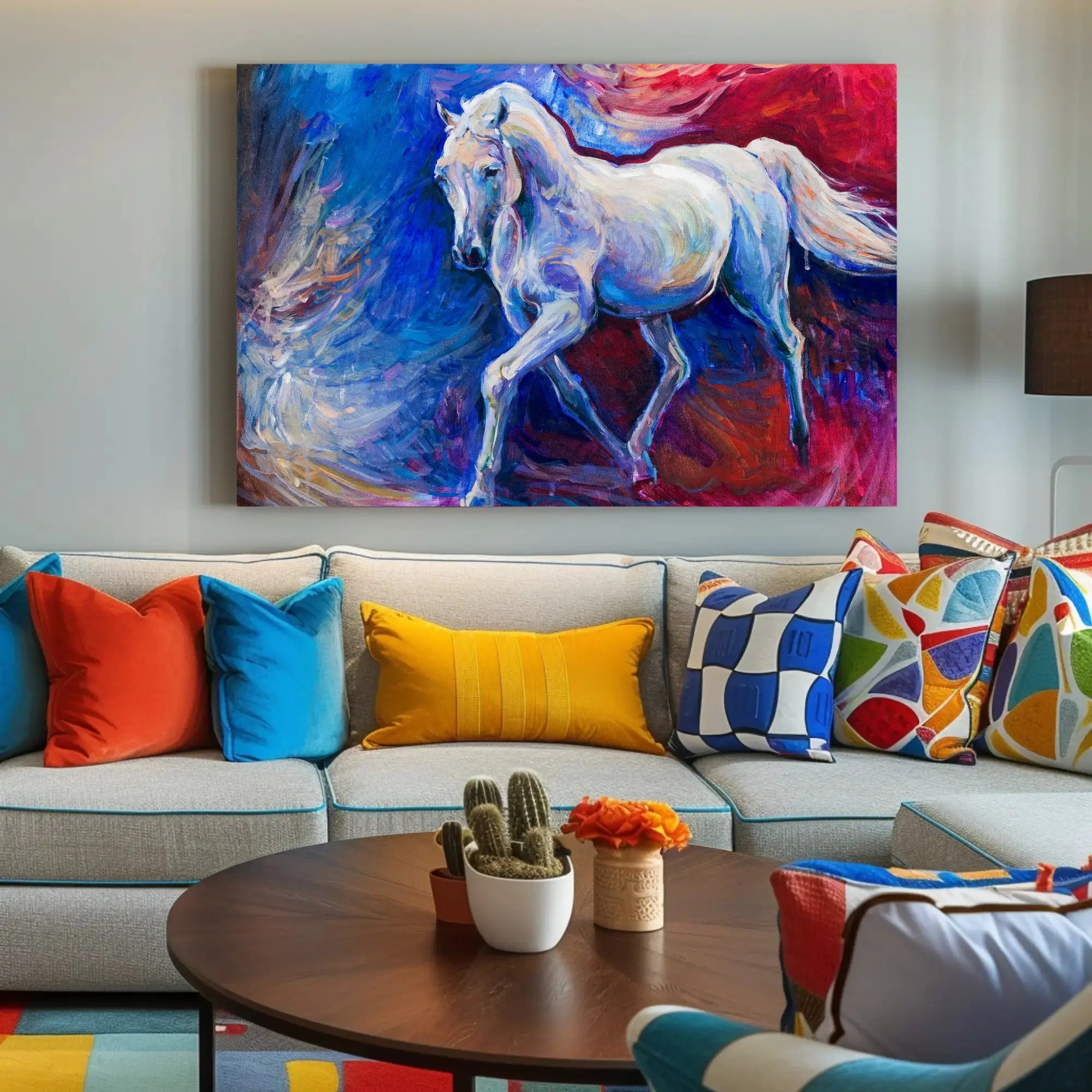 Galloping Elegance: Dynamic Horse Art Animal Poster PosterGoat