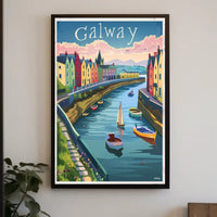 Galway Scenic View: Vibrant Vintage Travel Poster PosterGoat