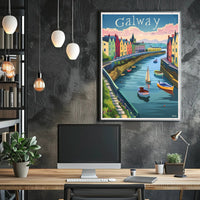 Galway Scenic View: Vibrant Vintage Travel Poster PosterGoat