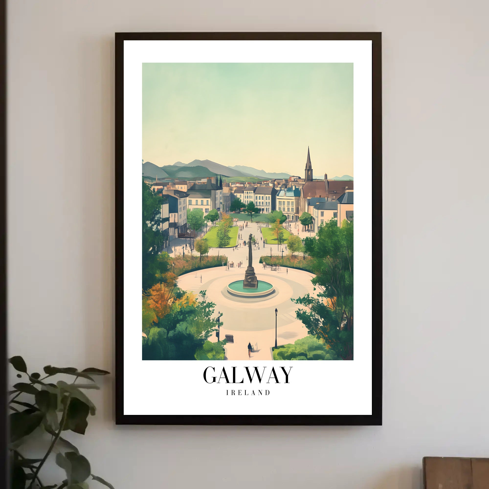 Galway Square Scenic View Travel Poster PosterGoat