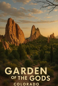 Garden of the Gods Colorado Travel Poster PosterGoat