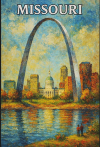 Gateway Arch Tranquil Scene Art Poster PosterGoat