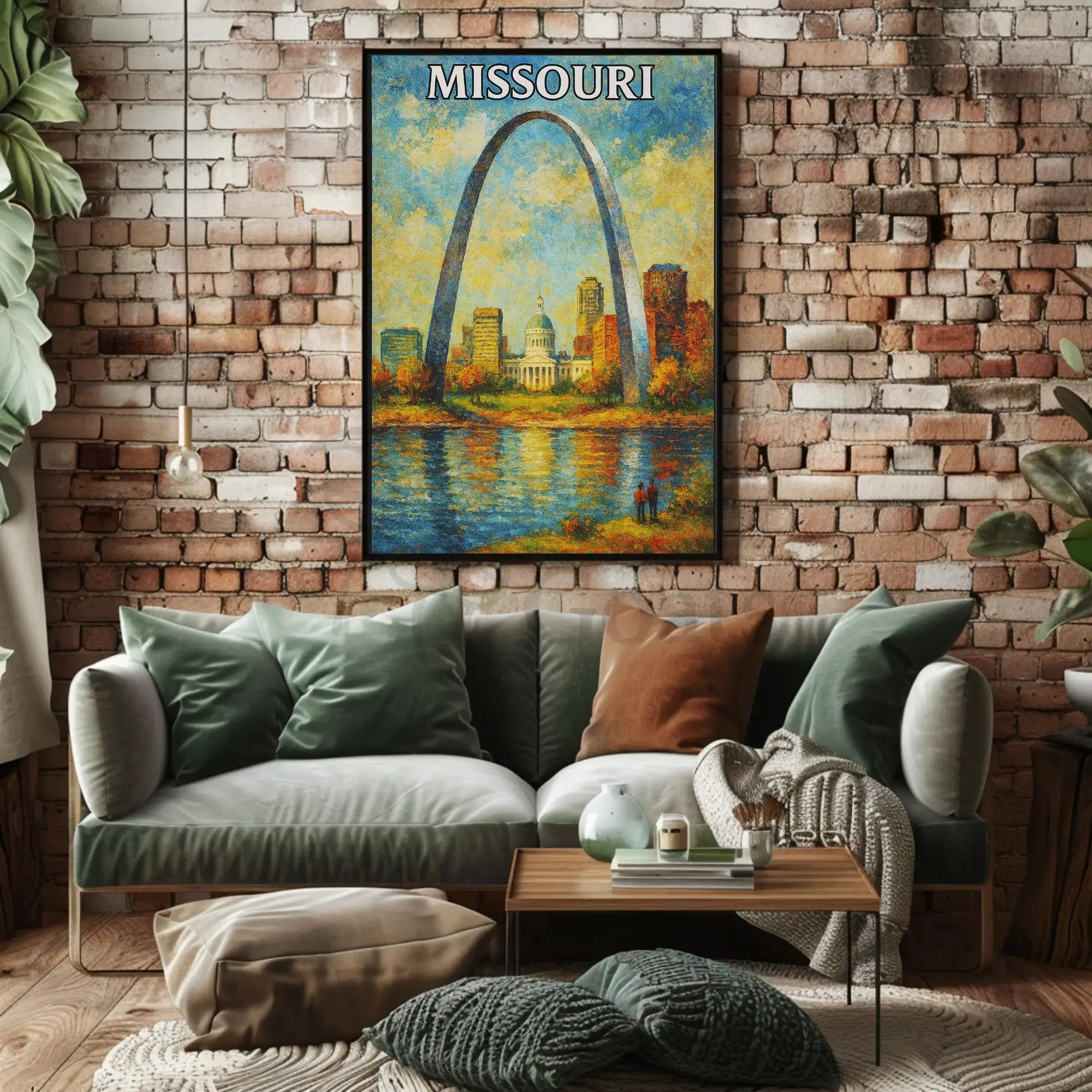Gateway Arch Tranquil Scene Art Poster PosterGoat