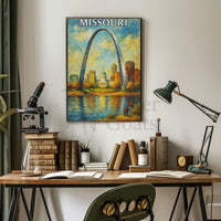 Gateway Arch Tranquil Scene Art Poster PosterGoat
