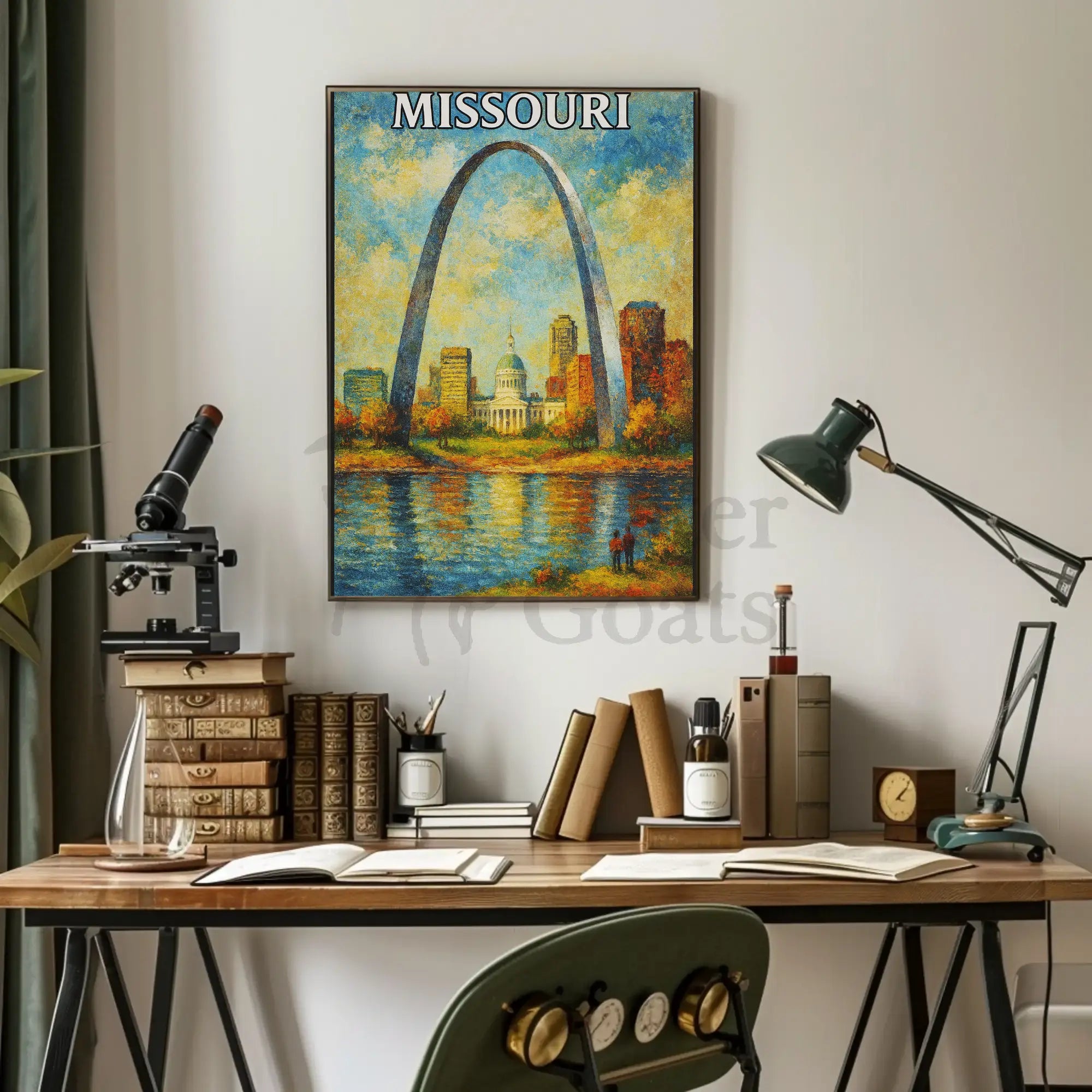 Gateway Arch Tranquil Scene Art Poster PosterGoat