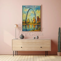Gateway Arch Tranquil Scene Art Poster PosterGoat