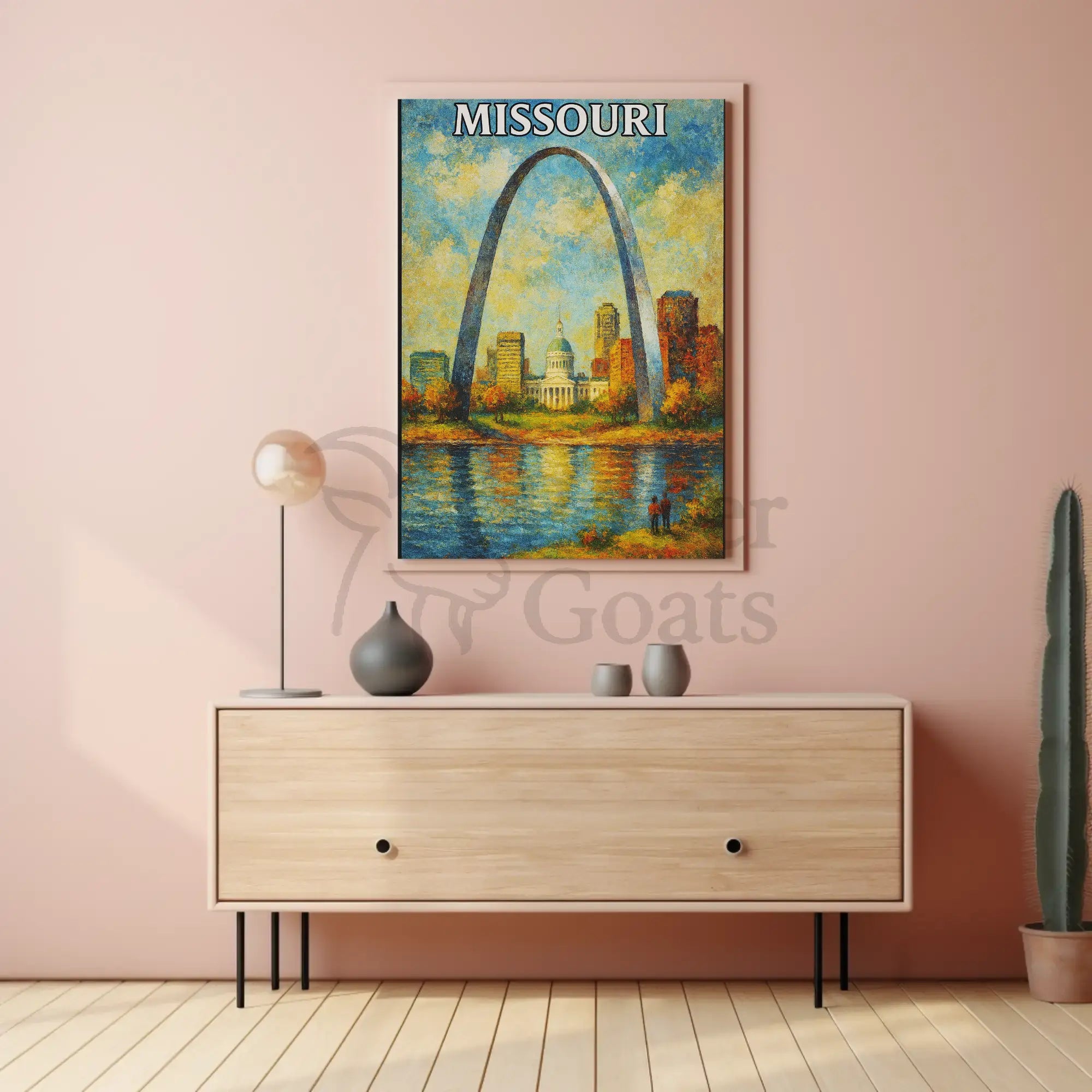 Gateway Arch Tranquil Scene Art Poster PosterGoat