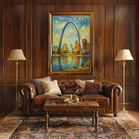 Gateway Arch Tranquil Scene Art Poster PosterGoat