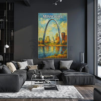 Gateway Arch Tranquil Scene Art Poster PosterGoat