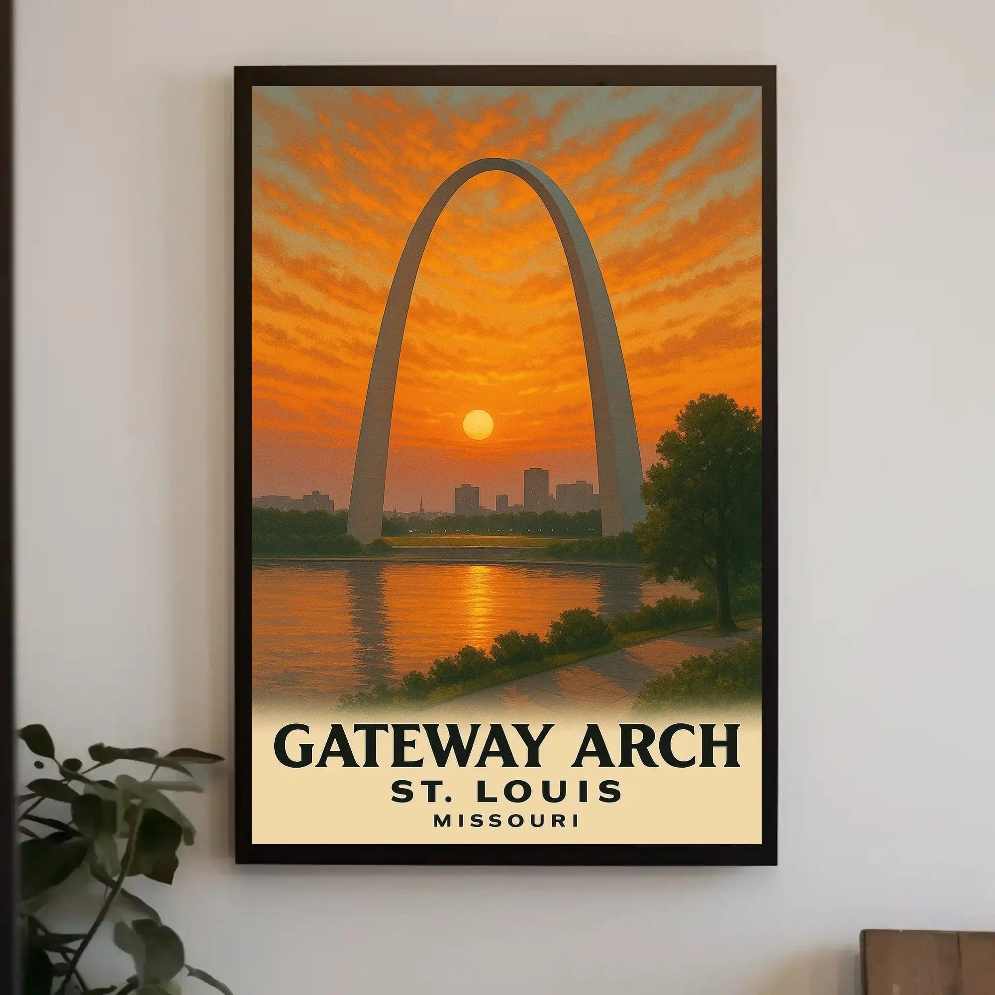 Gateway Arch Vintage Travel Poster Print for Home Decor PosterGoat