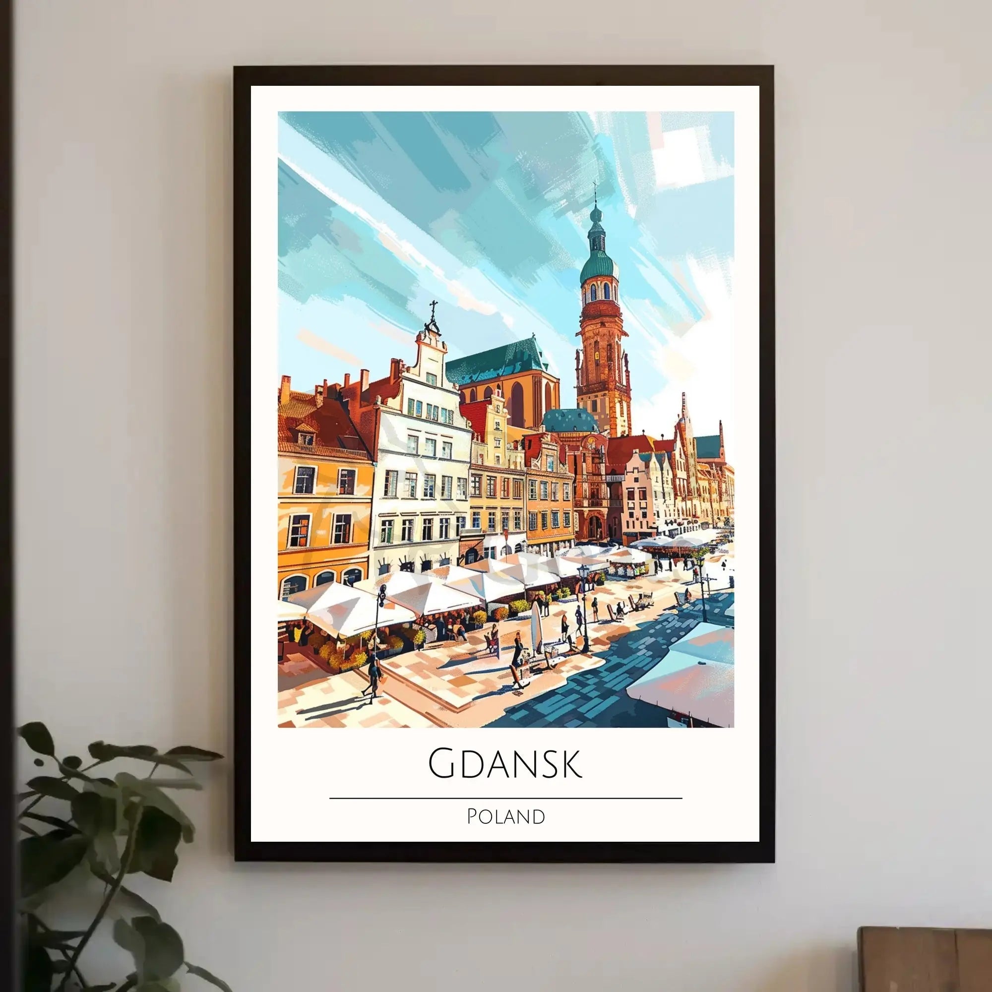 Gdansk Architectural Charm Travel Poster PosterGoat