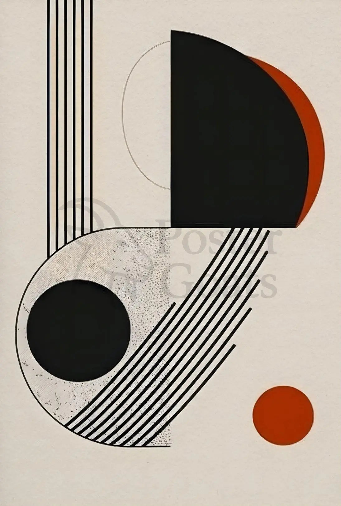Geometric Harmony Bauhaus Inspired Abstract Artistic Poster PosterGoat