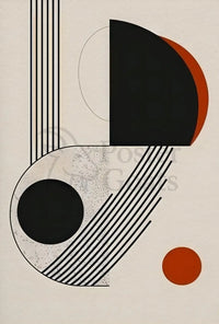 Geometric Harmony Bauhaus Inspired Abstract Artistic Poster PosterGoat