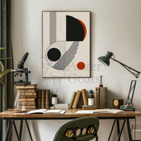 Geometric Harmony Bauhaus Inspired Abstract Artistic Poster PosterGoat