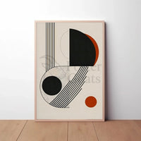 Geometric Harmony Bauhaus Inspired Abstract Artistic Poster PosterGoat