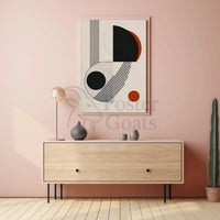 Geometric Harmony Bauhaus Inspired Abstract Artistic Poster PosterGoat