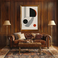 Geometric Harmony Bauhaus Inspired Abstract Artistic Poster PosterGoat