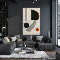 Geometric Harmony Bauhaus Inspired Abstract Artistic Poster PosterGoat