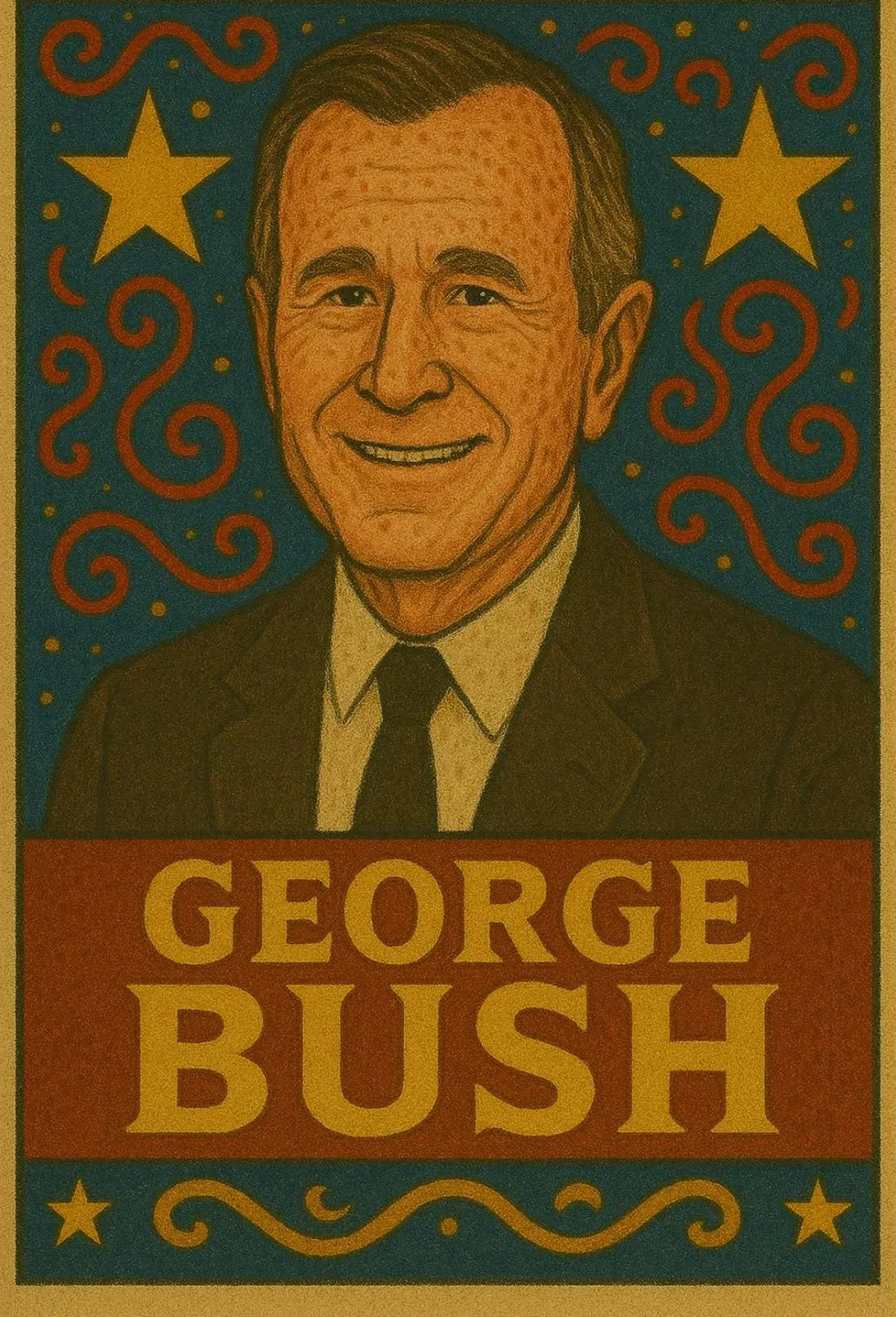 George Bush Bold Patriotic Political or Propaganda Poster PosterGoat