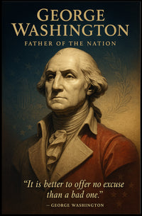 George Washington Father Of The Nation Poster PosterGoat