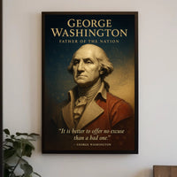 George Washington Father Of The Nation Poster PosterGoat