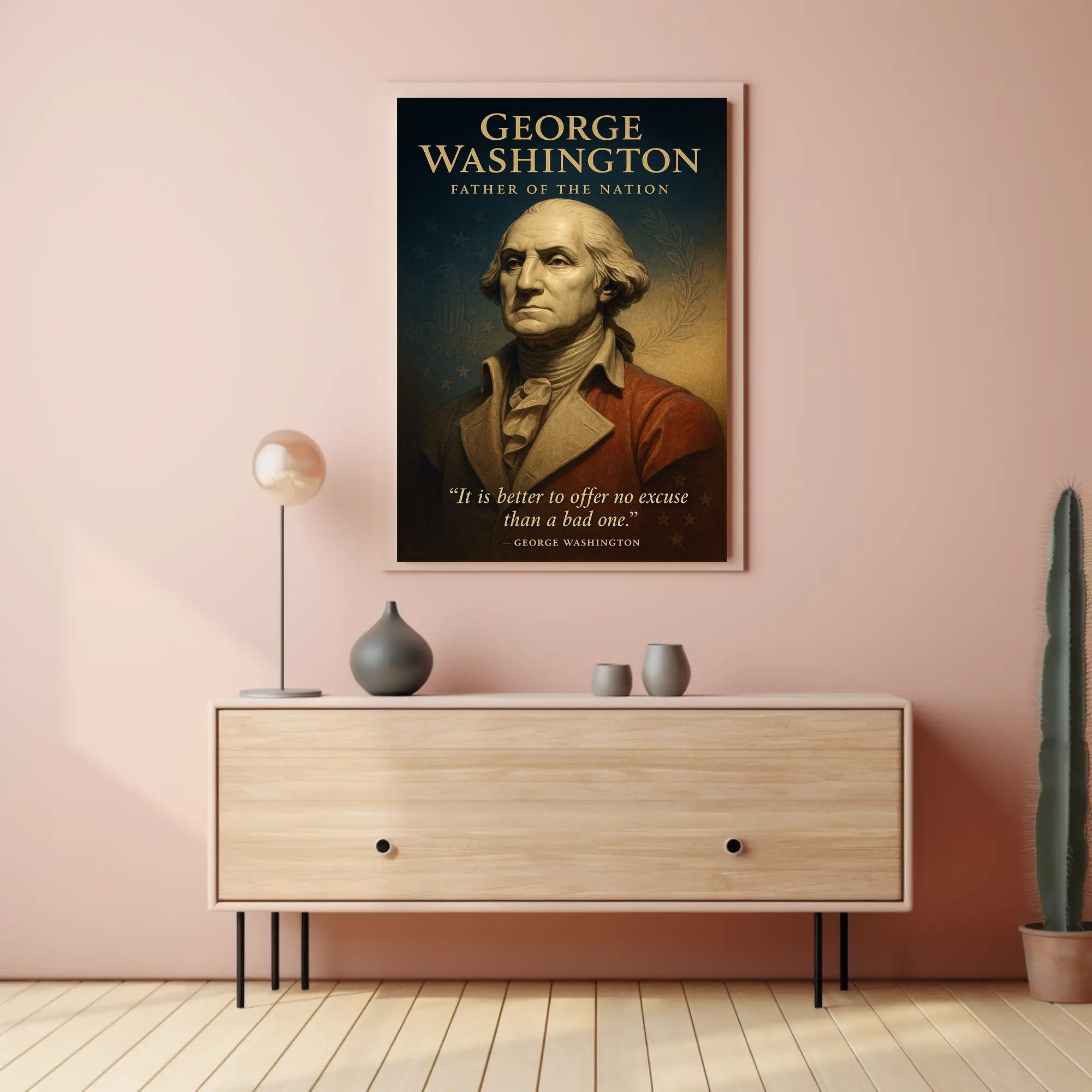 George Washington Father Of The Nation Poster PosterGoat