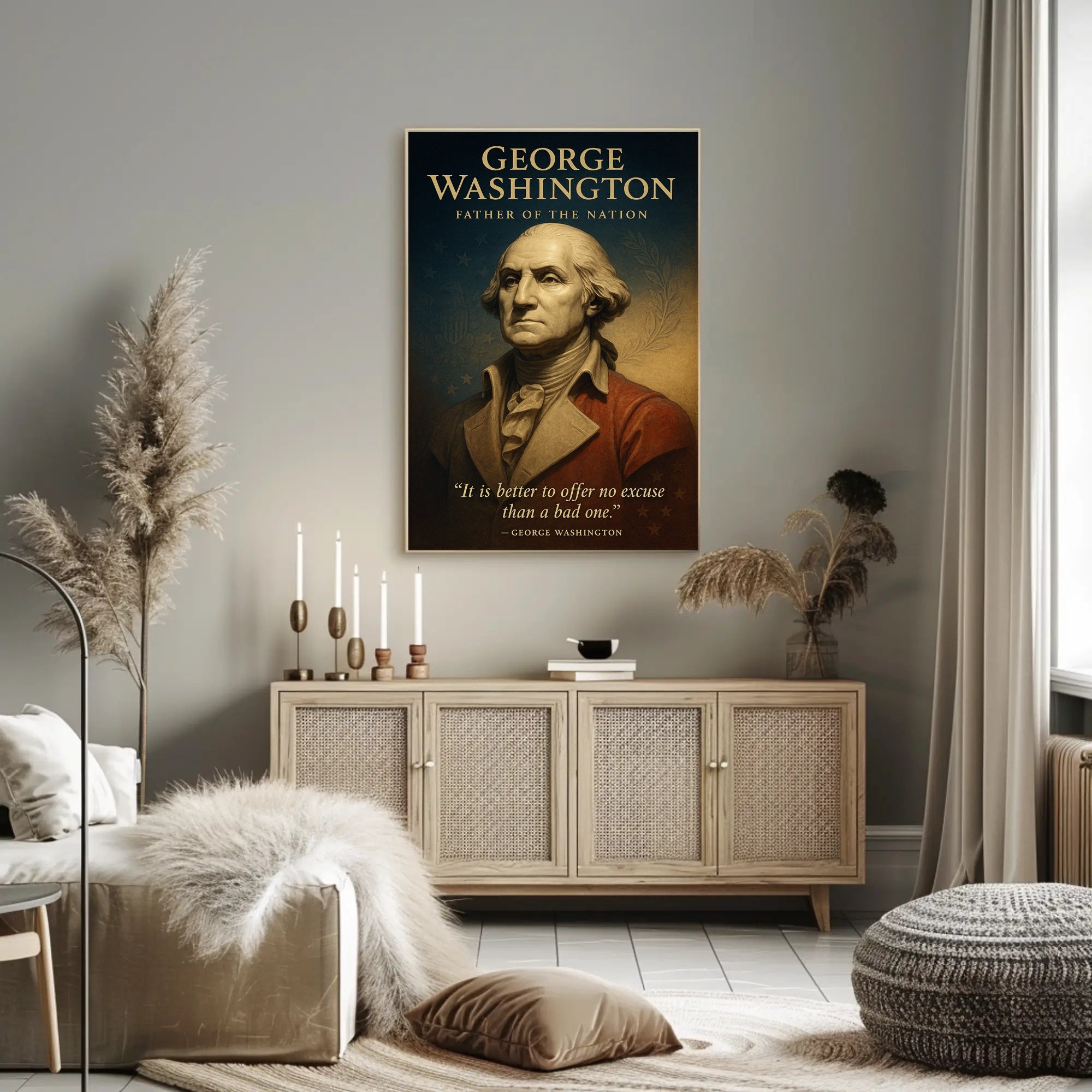 George Washington Father Of The Nation Poster PosterGoat