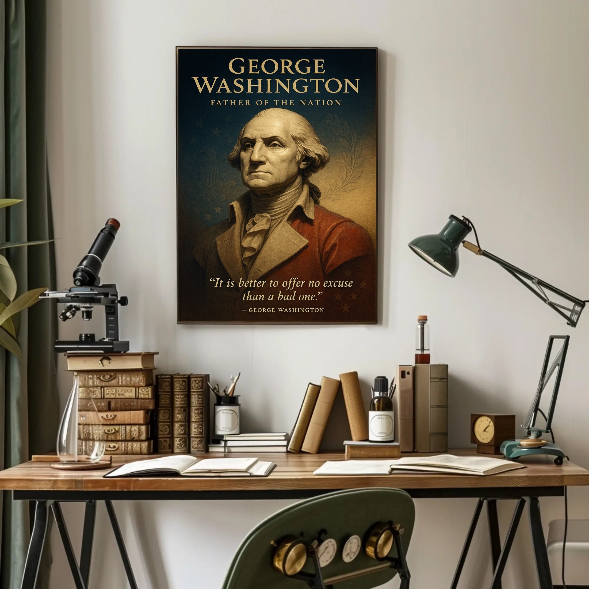 George Washington Father Of The Nation Poster PosterGoat