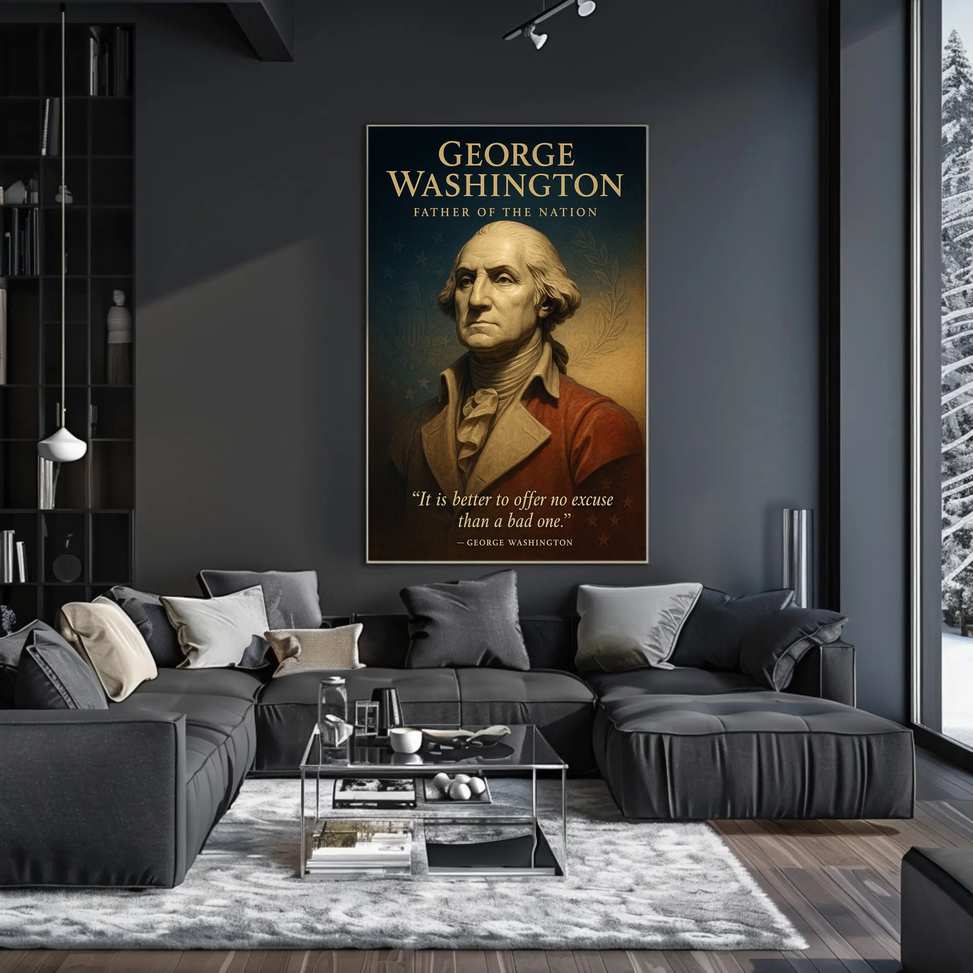 George Washington Father Of The Nation Poster PosterGoat