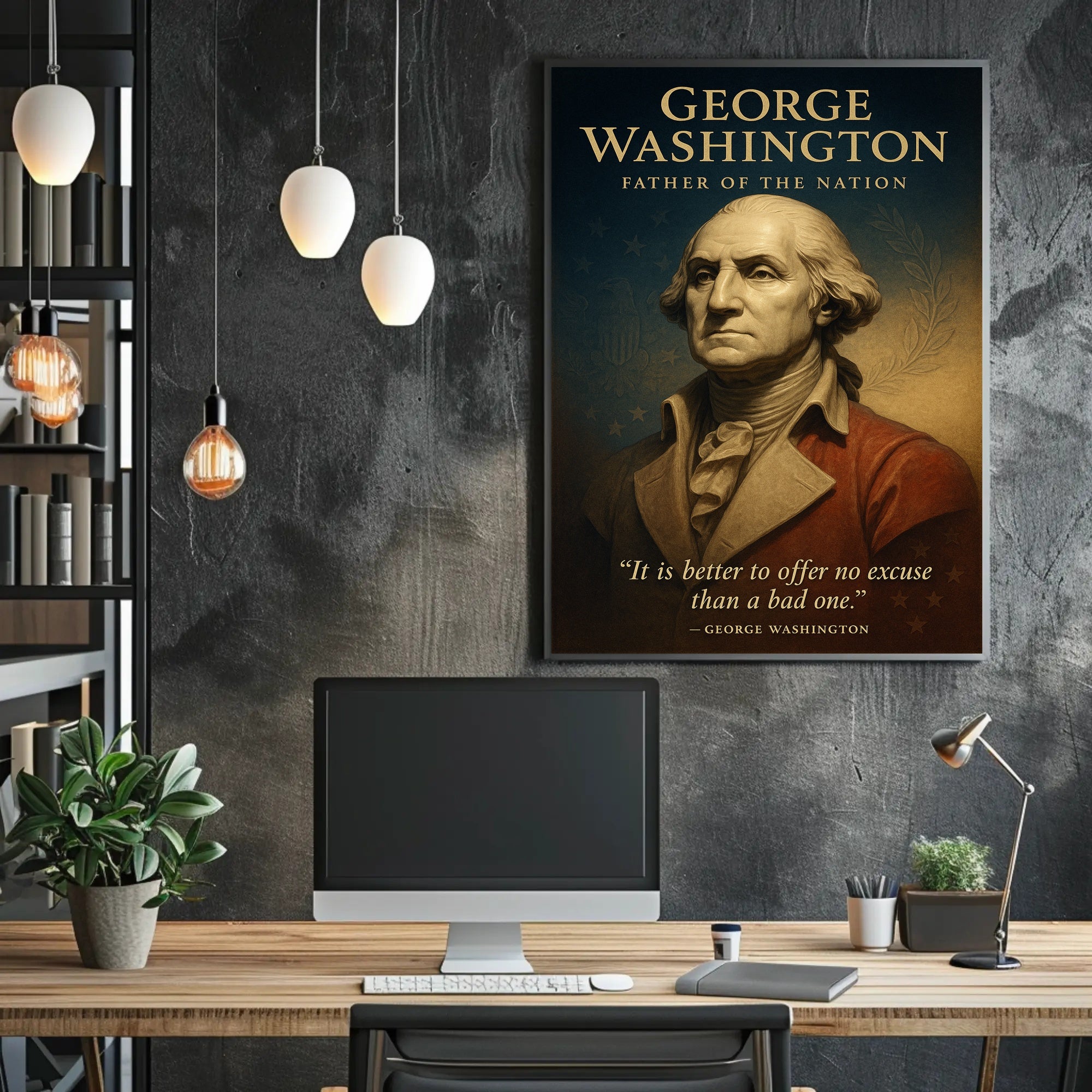 George Washington Father Of The Nation Poster PosterGoat