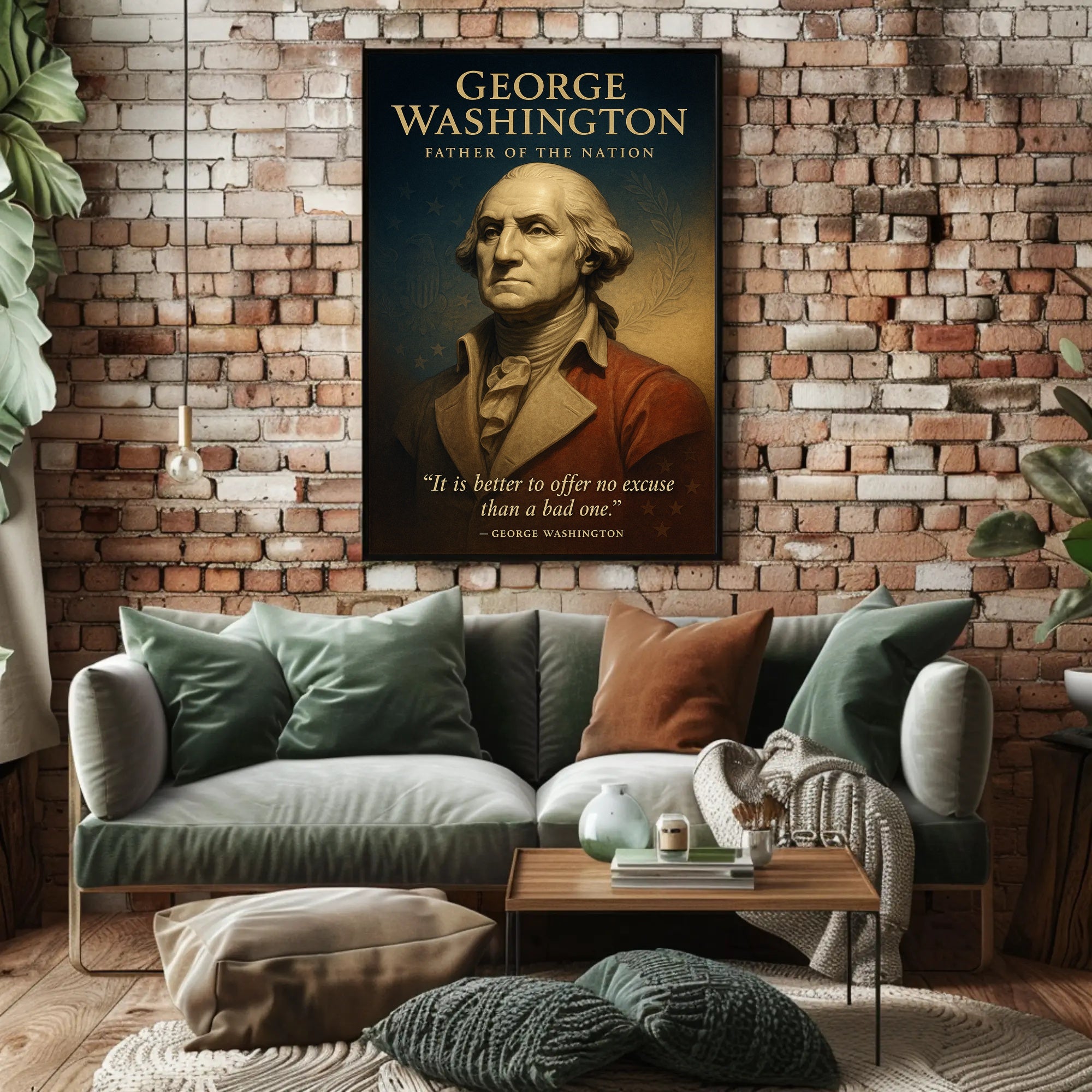 George Washington Father Of The Nation Poster PosterGoat
