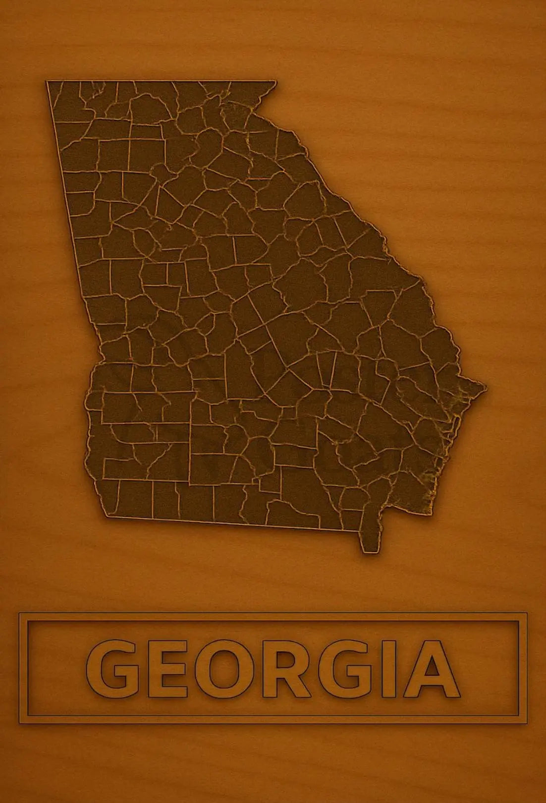 Georgia State Map Minimalist Art Cultural or Heritage Poster PosterGoat
