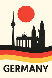 Germany Landmarks Silhouette Cultural Heritage Poster PosterGoat