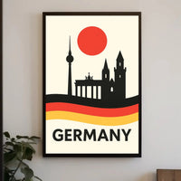 Germany Landmarks Silhouette Cultural Heritage Poster PosterGoat