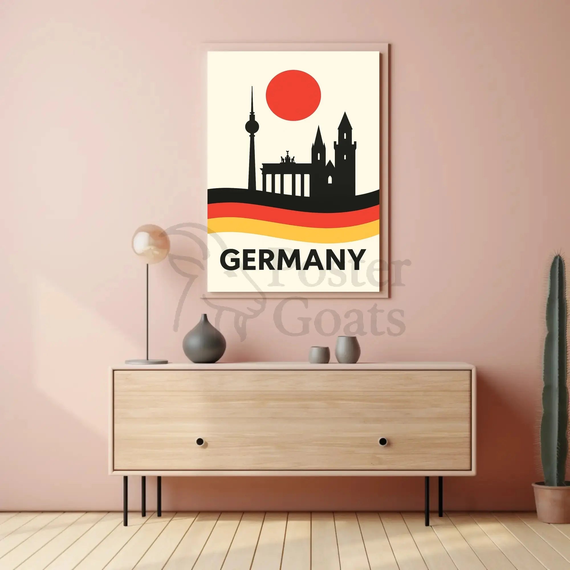 Germany Landmarks Silhouette Cultural Heritage Poster PosterGoat