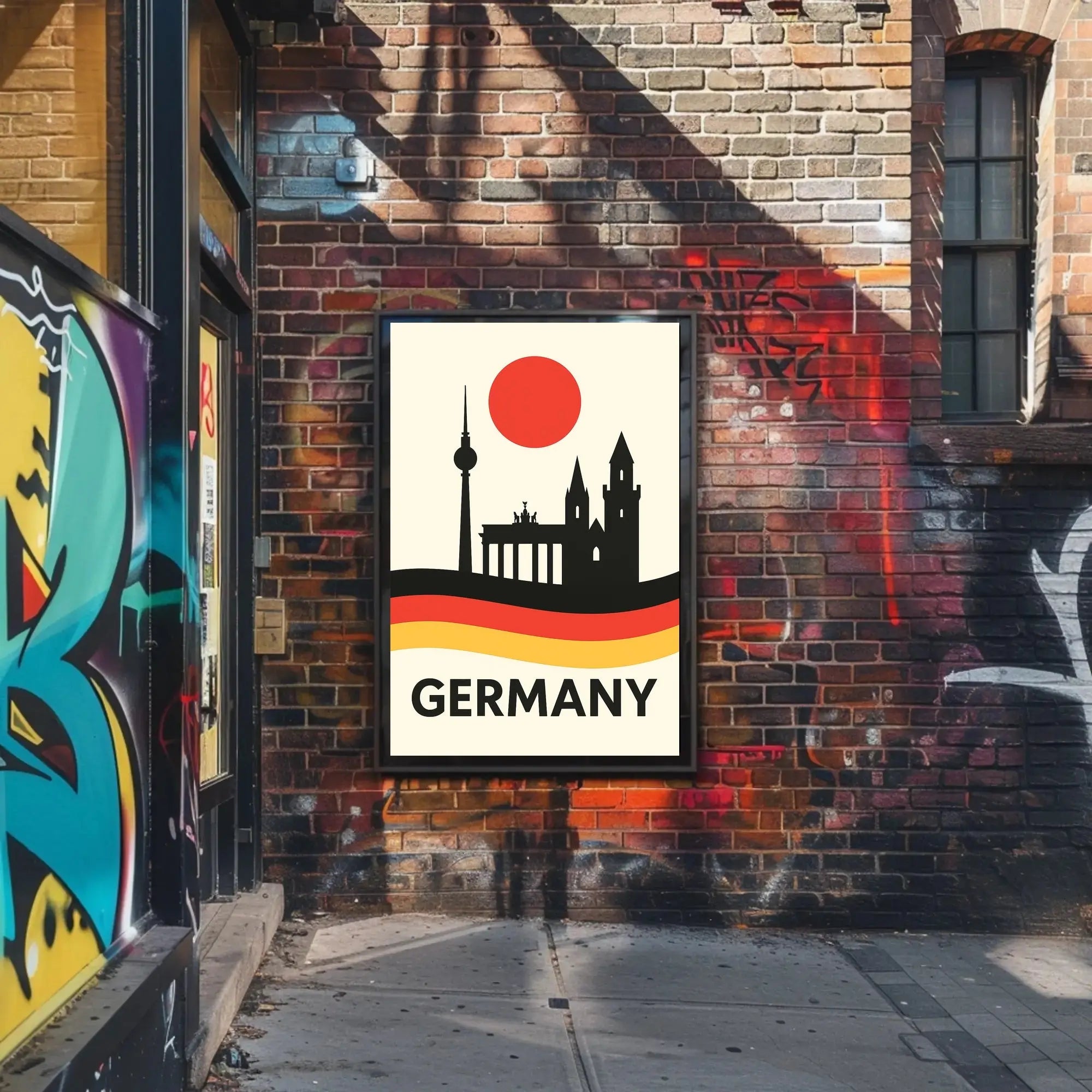 Germany Landmarks Silhouette Cultural Heritage Poster PosterGoat