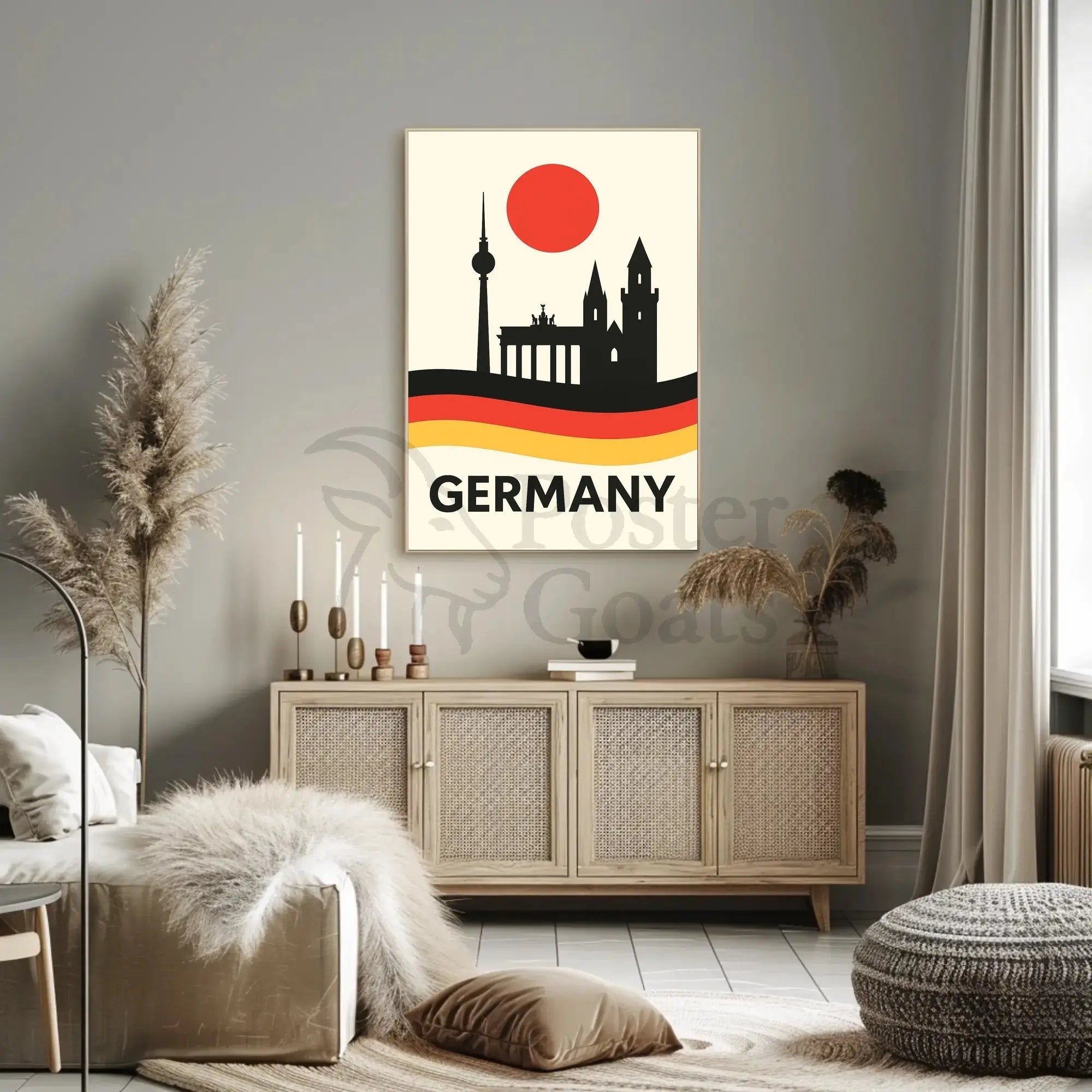 Germany Landmarks Silhouette Cultural Heritage Poster PosterGoat