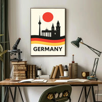 Germany Landmarks Silhouette Cultural Heritage Poster PosterGoat