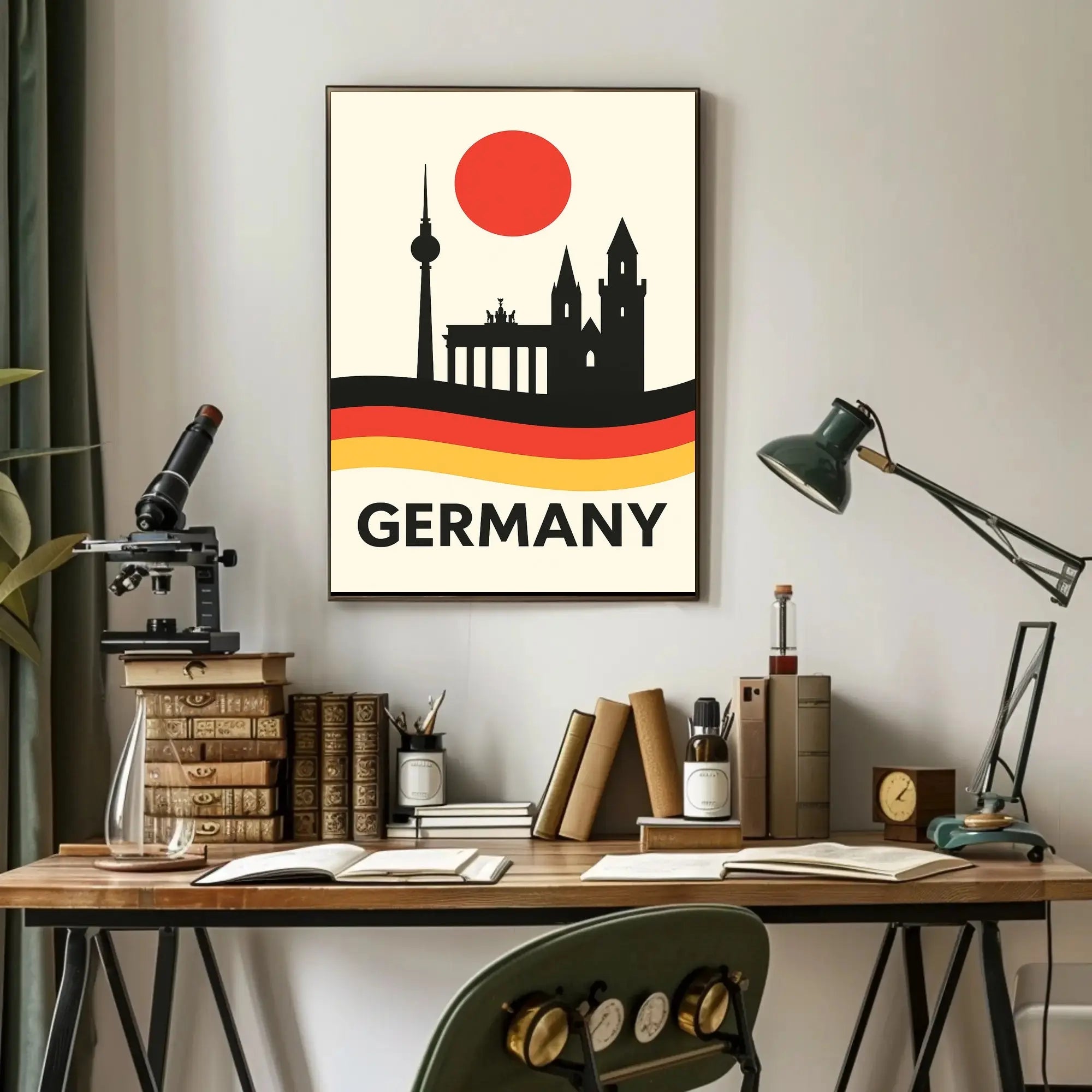 Germany Landmarks Silhouette Cultural Heritage Poster PosterGoat