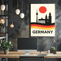 Germany Landmarks Silhouette Cultural Heritage Poster PosterGoat