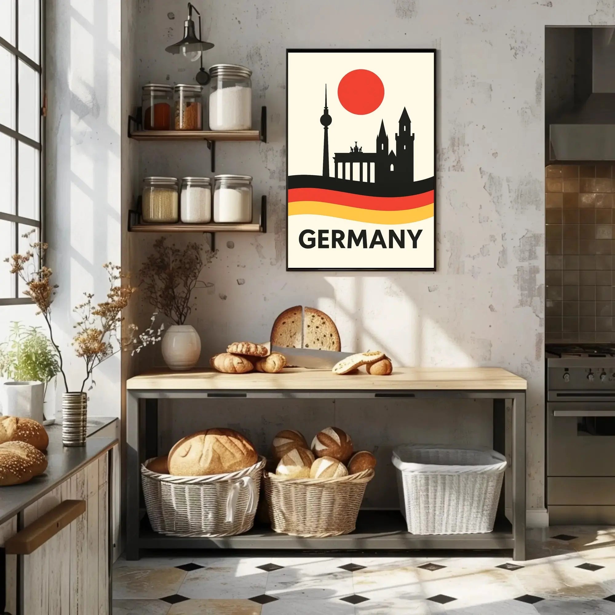 Germany Landmarks Silhouette Cultural Heritage Poster PosterGoat