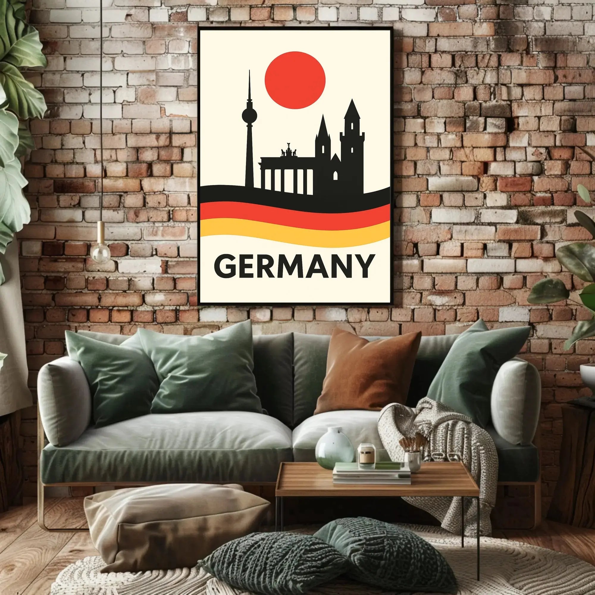 Germany Landmarks Silhouette Cultural Heritage Poster PosterGoat